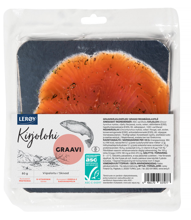 Graavikirjolohifilee ASC 80g