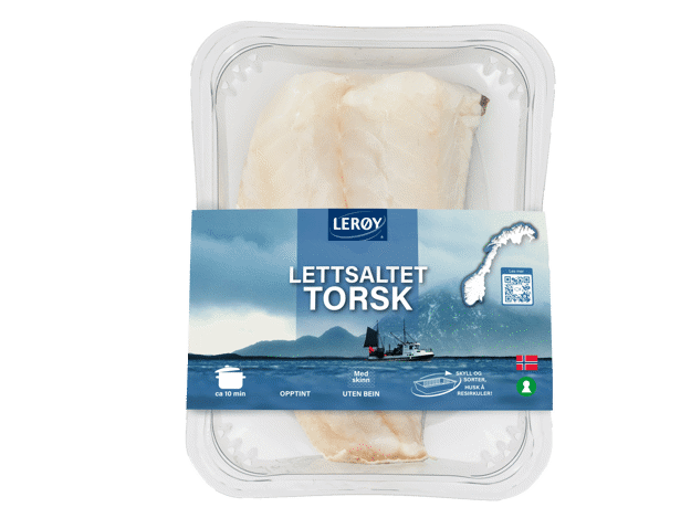 Lettsaltet torsk forpakning